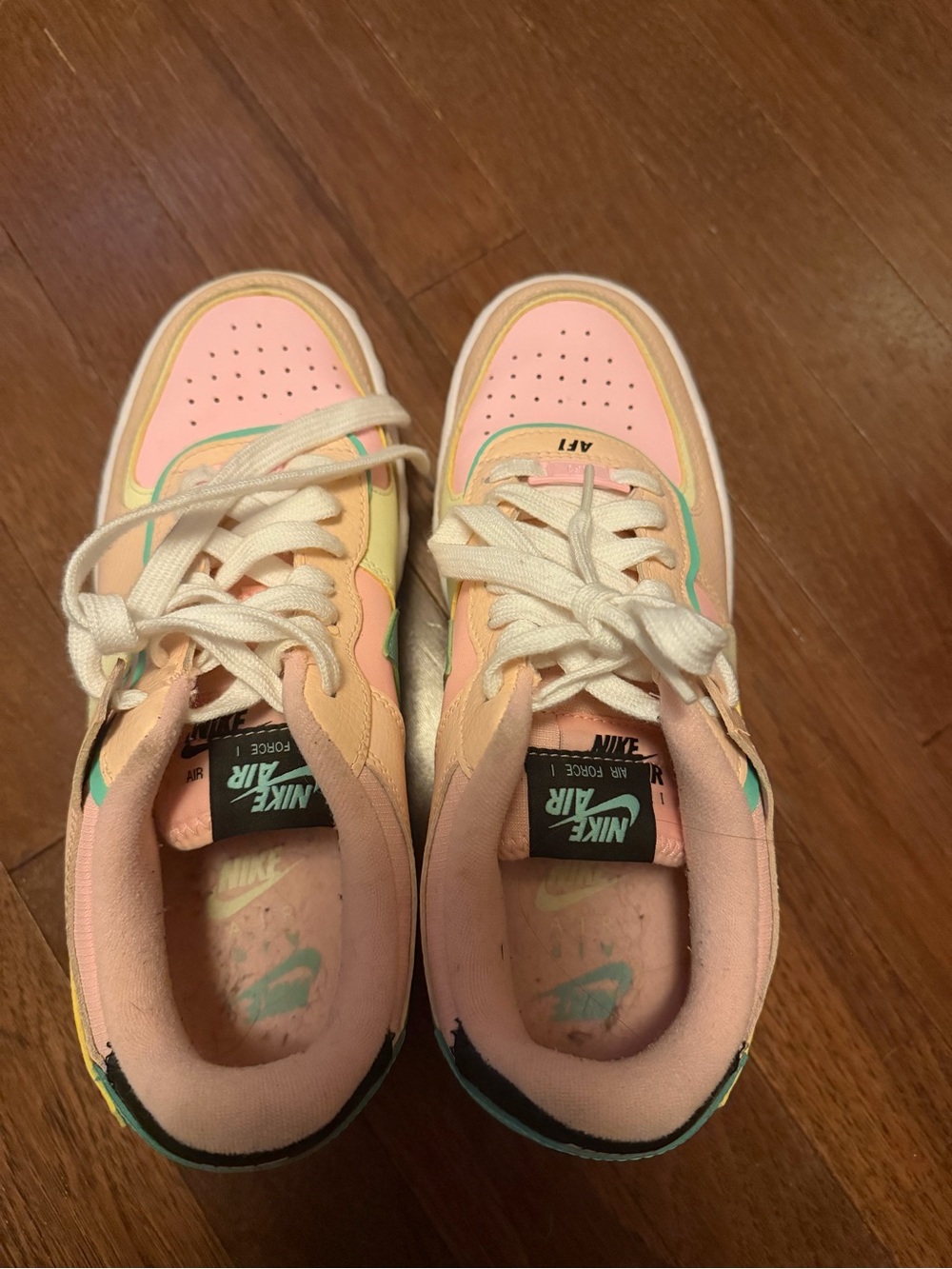 Nike custom Air Force’s I think 8.5 - 9 fit both